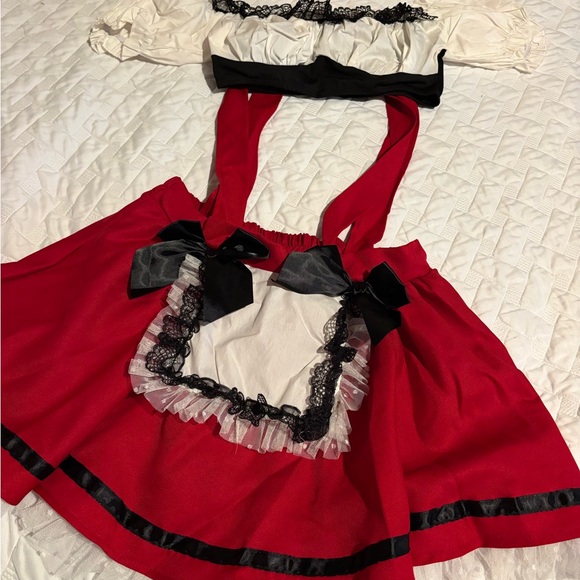 Charming Red and White adult Costume (red riding hood) - Picture 1 of 6